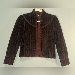 Vintage Cleveland Street Mixed fabric quilted high neck bolero jacket